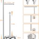 KASUNTO Toilet Paper Holder for Bathroom, Heavy Weighted Metal Free Standing Toilet Paper Holder Stand with Crystal Ball, Toilet Paper Roll Stand for Bathroom Accessories