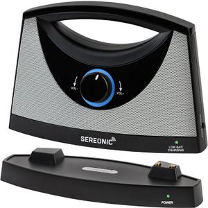 SEREONIC Portable Wireless Speakers for Smart TV - Ideal for TV Watching Without The Blaring Volume - Designed for Hard of Hearing, Elderly, and Seniors - 100ft Range