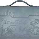 White Dove Designs Bible Cover-Debossed w/Weave Pattern-Love Never Fails-Purple-LRG