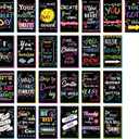 Iconikal 200-Count Inspirational, Motivational Sayings 3.5x2-inch Mini Quote Cards, Blank Back Give Gratitude, Appreciation, Kindness & Encouragement