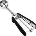 Ice Cream Scoop, 18/8 Stainless Steel Cookie Scoop, Cookie Scoops for Baking, 1.5 Tbsp/ 23ml/ 0.7 oz Cookie Dough Scoop, Ice Cream Scooper with Trigger Release, Cookie Scooper for Baking Black