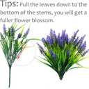 Rowfad 22 Pcs Artificial Outdoor Flowers UV Resistant Lavender Fake Greenery Plants Grass with Purple Flowers for Pot Decor for Window Garden Patio Hanging Planter Pathway Front Porch (22, Purple)