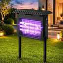 KING&DUKE Solar Bug Zapper Outdoor, 4000V Mosquito Zapper, Smart Rain Sensor, 2-in-1 Insect Trap and Patio Light for Yard Patio Camping (Missing power chord and legs that go into the ground)