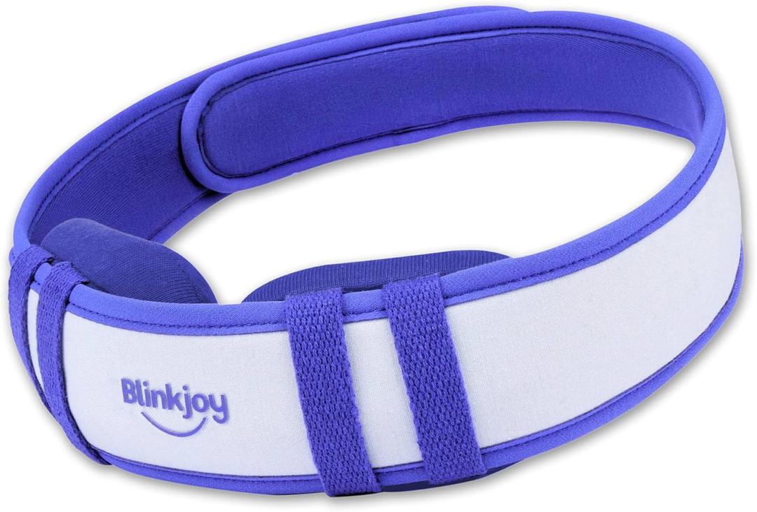 Blinkjoy Moist Heated Eye Mask for Dry Eyes  Microwavable Warm Compress with No-Pressure Eye Wells & Adjustable Strap  Reusable, for Blepharitis & Stye Relief