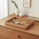 Leather Storage Tray for Men and Women - Vanity Tray for Bathroom, Bedroom, and Dresser Table - Decorative Storage Box Leather Valet Tray Catchall Tray for Watch, Jewelry, Perfume