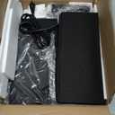 SUPERJARE Nightstand with Charging Station, Bed Side Table with Adjustable Fabric Drawer, Night Stand for Bedroom, 3Tier Storage End Table, for Living Room, Rustic Brown and Black