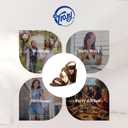 Trary Chunky Heels - Black, Red, Brown Sandals for Women's Homecoming & Prom - Comfortable High Heels with Elastic Ankle Strap (8, Leopard)