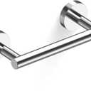 Polished Finish Toilet Paper Holder SUS304 Stainless Steel Double Post Pivoting Toilet Paper Roll Holder Wall Mounted Toilet Tissue Holder for Commercial Bathroom RV (Chrome)