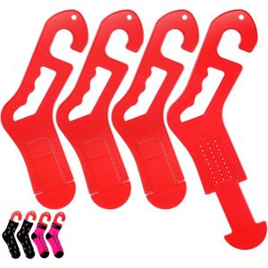 DoubleFill 4 Pcs Sock Blockers for Knitting, Adjustable Knitting Sock Ruler Socking Stretchers, Plastic Stocking Blockers for Knittings and Crochet, Shaping, Drying, Displaying Knitted Socks