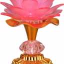 Colorful LED Lotus Buddhist Lamp, Gradient Buddha Light for Worship, Prayer and Display, Low Power Consumption, Eco - Friendly Material for Buddha Occasions, Buddhist Supplies - Pink