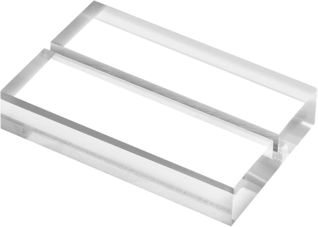 JINMURY 3" Clear Acrylic Sign Holder Stand - 10 Pack for Wedding Table Number Signs, Card Holder, Clear Base for 5x7 Inch Sheet Table Signs