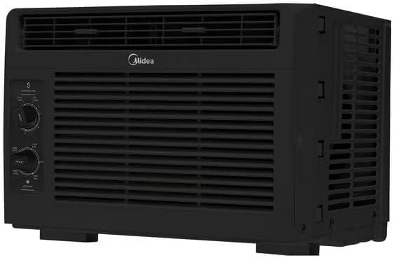 Midea RMW05MWB 5,000 BTU 150 Sq ft Mechanical Window Air Conditioner, Black