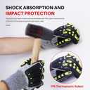 Impact Protection Gloves,Level5 Cut Resistant Work Gloves,Nitrile Coated Heavy Duty Work Gloves, Anti Vibration Gloves For Men,Women (1Pair,Small)