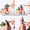 Miracliy 8Pcs 66FT Pink Flower Garland, Artificial Rose Floral Vines Fake Hanging Spring Flower Garland for Wall Backdrop Wedding Arch Tea Party Door Mantle Decoration
