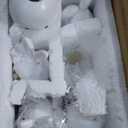 Easter Decorations Decor: 6pcs White Resin Easter Bunny Eggs Set Table Centerpiece, Cute Rabbit-Eared Easter Eggs for Spring Easter Basket Home Office Table Shelf Party Decor, Gifts for Kids