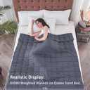 yescool Weighted Blanket for Adults (15 lbs, 60" x 80", Grey) Cooling Heavy Blanket for Sleeping Perfect for 140-160 lbs, Queen Size Breathable Blanket with Premium Glass Bead, Machine Washable