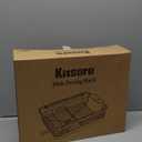 Kitsure Dish Drying Rack for Kitchen Counter, Stainless Steel Sink Organization and Storage Essentials with Cutlery Holder, Home and Appartment Decor, 12''W x 15.5''L, White