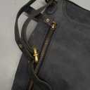 Leather Crossbody Bags for Women - Ladies Sling Handbags - Medium Cross body Purses Handbags - Purses For Women (Vintage Black)