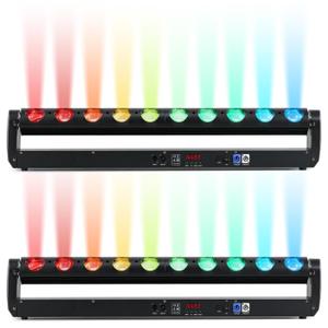 Spolehli 400W 10-Eye Moving Head Light Bar, 127+ Dynamic Effects, RGBW 4-in-1 Wall Washer Light, DMX512 Sound-Activated DJ Stage Lighting for Wedding Party Theater