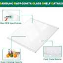 Upgraded DA97-20647A Refrigerator Glass Shelf Replacement Compatible with Samsung Fridge Upper Glass,Tempered Glass Shelf Parts RS27T5201SR/AA, RS27T5200SR/AA, RS27T5200SG/AA, RS27T5561SR/AA, 17.7 X 18.3 Inches