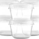ELEGANT DISPOSABLES (16 Ounce 10 Pack) Clear Twist cap Containers with Screw on Lids Twist Top Food Storage Freezer Containers