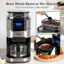 Gevi All In One 10-Cup Grind & Brew Coffee Maker with Built-In Burr Grinder