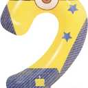 8 x Yellow Jeans Birthday Candles - Number 2 Candle Cake Topper, 2nd Birthday Decorations for Girl Boys Cartoon Theme Party Supplies