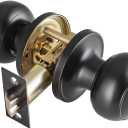  Black Door Knobs Interior Keyless, Door Knobs for Bathroom & Bedroom, Matte Black Privacy Door Knob