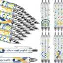 Resurhang 24 Pcs Down Syndrome Awareness Black Ballpoint Pens Retractable Ballpoint Pens Black Ink Pen with Inspirational Words 1.0 mm, Medium Point, Plastic Writing Pen for Office Charity Events