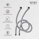 KENES Brushed Nickel Vessel Sink Facuet Single Handle Tall Bathroom Sink Faucet Vanity Bathroom Faucet Basin Mixer Tap with Water Supply Hose and Pop Up Sink Drain, LJ-9031A