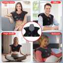 Red Light Therapy for Neck and Shoulder, 165 LEDs Wearable Wrap for Home & Office Use, 3 Modes 660nm 850nm NIR for Muscle Relaxation, Tension Relief for Fitness & Seniors, Black