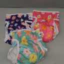 Pet Soft Washable Female Diapers (3 Pack) Female Dog Diapers, Comfort Reusable Doggy Diapers for Girl Dog in Period Heat (Bloom, M)