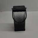 HD Designs Outdoors Solar Glass Lantern - Dark Gray