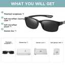 HAOLOTA Fit Over Glasses Sunglasses for Men and Women, Wrap Around Sunglasses for Driving Cycling Fishing Outdoors UV Protection