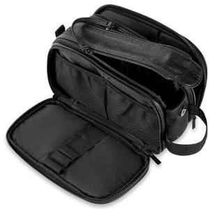 Elviros Men's Toiletry Bag, Waterproof Travel Toiletry Organizer, PU Leather Travel Toiletry Bag (Medium, Black)