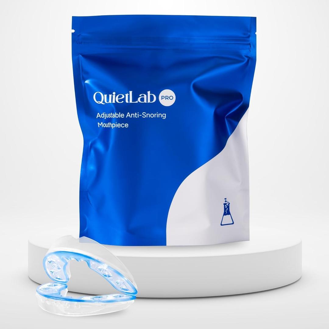 QuietLab Pro Anti-Snoring Mouthpiece - Adjustable Snoring Mouth Guard, Orthodontist Designed, No Boiling Required - BPA-Free Medical Grade - Designed for Nighttime Snoring Control