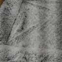 EHEYCIGA Foldable XXL Dog Bed for Large Sized Dog, 54"x38"x7.5" Faux Fur Fluffy Pet Couch Bed, Orthopedic Calming Memory Foam Big Pet Bed, Washable Pet Sofa Bed with Non-Slip Bottom, Grey