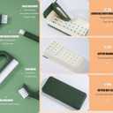 2 x Kitchen Scrub Brush Set with Ergonomic Handle, Deep Cleaning Brushes, Include Dish, Grout, Groove Gap, Bottle, Bathroom Brush Heads (Green)