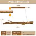 63in Wood Linear Pendant,Modern Dimmable Hanging Light Adjustable Kitchen Island Linear Chandelier for Dining Room Pool Table Light
