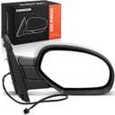 A-Premium Passenger Side Power Door Mirror - Compatible with Chevrolet Tahoe Suburban 1500 2007-2014, Suburban 2500 2007-2013 & GMC Yukon 2007-2014, Yukon XL 1500 2500 - Heated Manual Folding Chrome