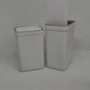 MOPALL 2 Pack Bathroom Trash Can with Lid, 3.6Gal + 2.4Gal Garbage Can with Pop-Up Lid, Small Trash Can Dog Proof, Slim Trash Bin Waste Basket for Toilet, Office, Bedroom, Living Room, Kitchen (White)