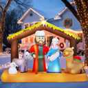 Joiedomi 6.5 ft Long Christmas Inflatable Nativity Scene Decoration, Christmas Inflatable with Build-in LEDs Blow Up for Christmas, Party Indoor, Outdoor, Yard, Garden, Lawn Dcor