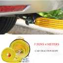 WANLIAN Tow Straps Heavy Duty with Hooks Double-Layer Towing Strap 2” x 13’ 10000 LB Capacity Trailer Belt for Cars Trucks Jeeps Boats and More, Tow Rope Yellow (Pack of 2)