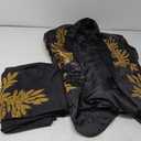Men's Suit 2 Pieces Blazer and Pants Black with Gold Applique Fit for Wedding Prom (3X-Large)