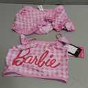 Barbie Girls Swimsuit Set 9-10Yrs, Two Piece Bikini Set, Adjustable Strap Bathing Suits Swimwear, Swimming Gifts for Girls (Pink)