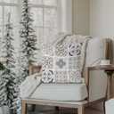 Vintage Boho Moroccan Pillow Cover 18x18, Moroccan Decor for Home, Neutral Traditional Modern Art Decorative Throw Pillow Cover for Home Room Bedroom Decor (Nature6)