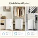 80 Pints Energy Star Dehumidifier for Basement and Home, 5500 Sq.Ft Large Room Dehumidifiers with Drain Hose for Bathroom Living room, Smart Humidity Control, Touch Control Panel, Memory Restar