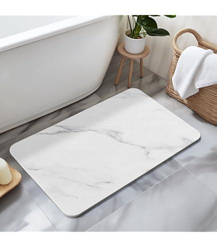 HBlife Quick Drying Stone Bath Mat for Bathroom, 23.5" X 15" Large Stone Drying Mat for Dish Drying Rack