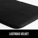 Memory Foam Bath Mat, Soft Absorbent Velvet Bathroom Mats, Durable Dots on Underside, Machine Washable Bathmat, Carpet Rug Room Decor for Shower Tub Floor RV, Black
