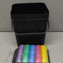 Compost Bin Kitchen, Includes 100 Trash Bags, Hanging Trash Can with Lid, Features Pet-Proof, Odor-Proof, and Quiet Opening/Closing. Suitable for Bathrooms/Bedrooms/Offices (Black, 1.3Gal/5L)